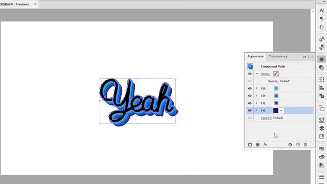 3D Layered Text Effect | Adobe illustrator смотреть онлайн