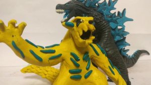 заряженный годзилла 2021 из пластилина ( годзилла против Конга)