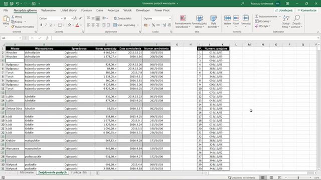 [Excel] Usuwanie pustych wierszy смотреть онлайн