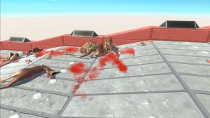 Carnivore Dinosaurs vs Ancient Humans Wave Challenge - Animal Revolt Battle Simulator