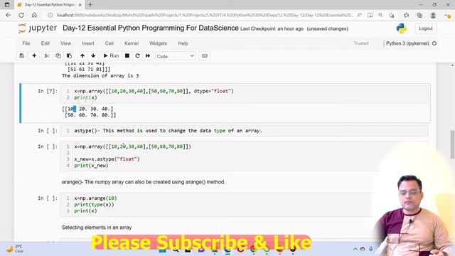 Python Programming Day-12 | NumPy | Numerical Python | Data | Data Science смотреть онлайн
