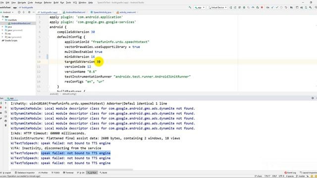 W/TextToSpeech: speak failed: not bound to TTS engine | Test to speech смотреть онлайн