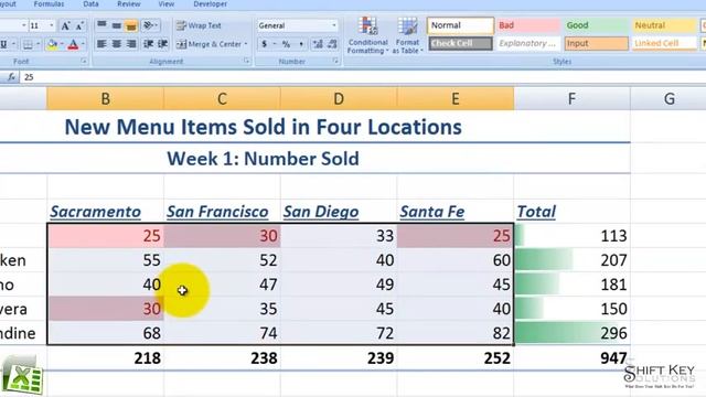 Excel 2007, Exercise 9 Conditional Formatting смотреть онлайн