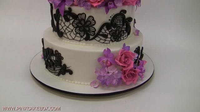 5 Tier Flower & Lace Wedding Cake смотреть онлайн