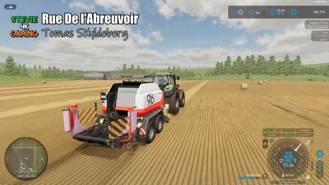 No Man's Land/#65/New Combine/Harvesting Oats/Mowing & Collecting Grass/Baling/FS22 4K Timelapse смотреть онлайн
