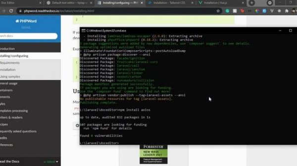 Document Editor using Laravel, Vue 3, TipTap | Importing a word file and editing it in web app