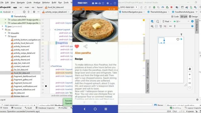 Food Application in Android Studio Java/Kotlin, Recipe's App, restaurant app firebase/mysql databas смотреть онлайн