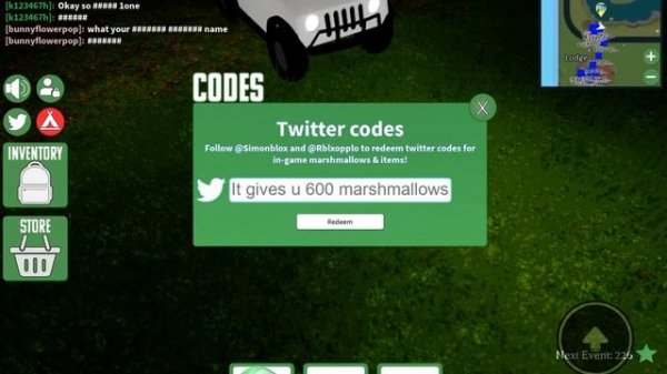 CODES (NEW) CODES FOR BACKPACKING THAT GIVE YOU MARSHMALLOWS ??