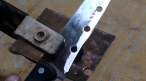 Ножи. Опыты с цементизацией металла. Закалка графитом.