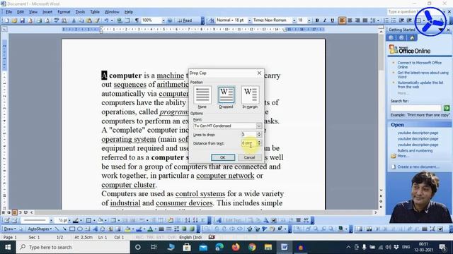 Microsoft Office Word 2003 [FORMAT - Drop Cap...] Part - 21 Bengali | IDEAL COMPUTER TRAINING CENTR смотреть онлайн