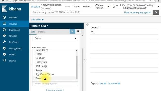 Kibana - How to Create a Data Table Using the Visualize Tab смотреть онлайн