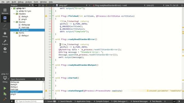 Create a ping application with QProcess - Qr 5 Design Patterns смотреть онлайн