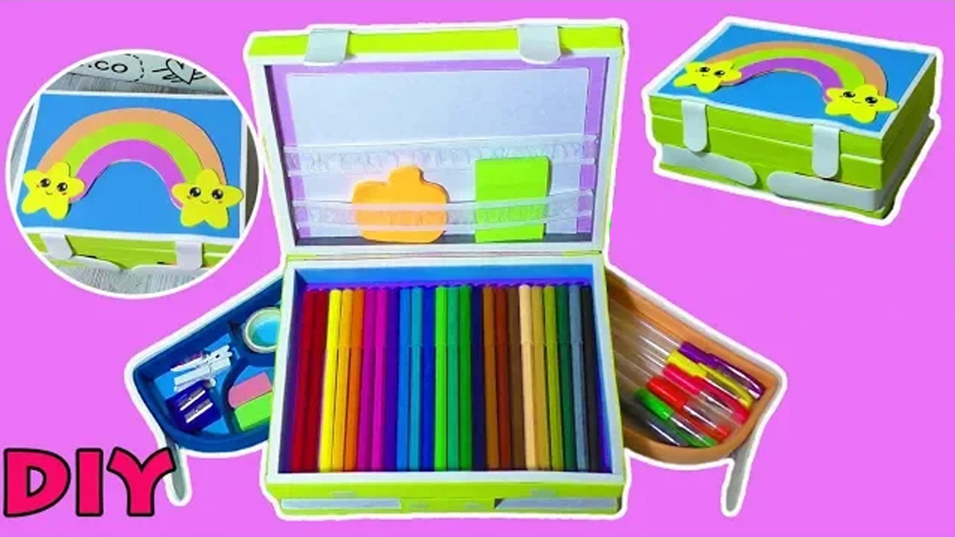 DIY Оригинальный органайзер для рисования // Поделки из старого картона смотреть онлайн