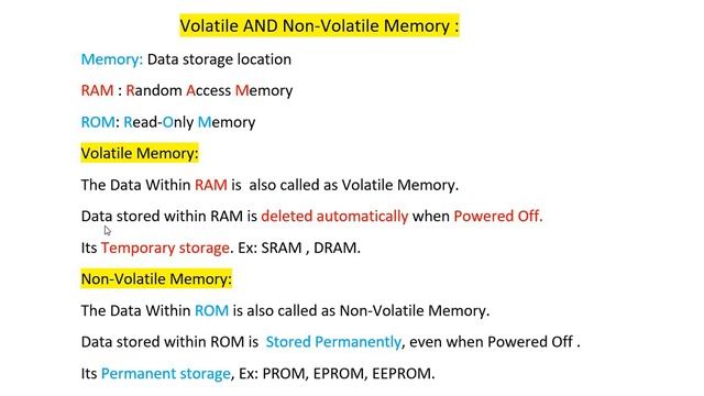 Volatile and Non Volatile Memory Difference смотреть онлайн
