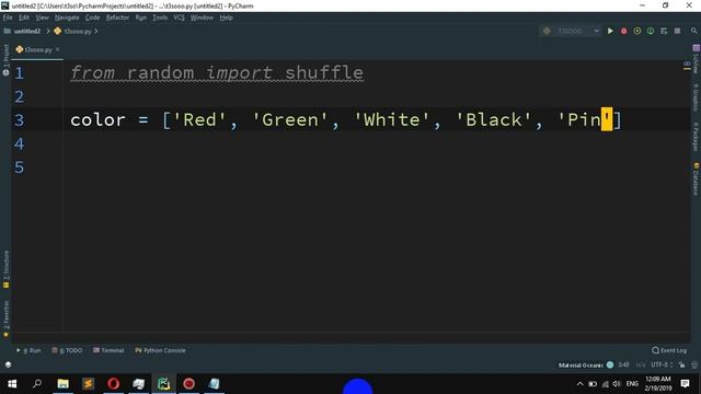 How to Shuffle and print a list in Python смотреть онлайн