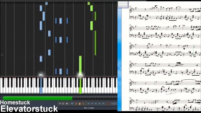 Homestuck - Elevatorstuck (Synthesia Piano Tutorial) смотреть онлайн
