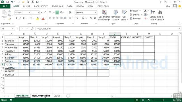 Sum Function in Microsoft Excel| Sun formula in excel| Auto Sum in Excel смотреть онлайн