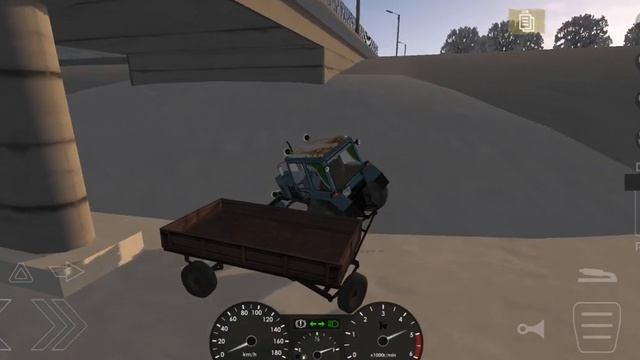 Достаём трактор из озера!!motor Depot реальная жизнь!!! смотреть онлайн