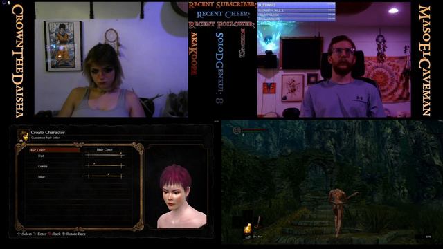 Split Screen Dark Souls Remastered - Girlfriend's Blind Playthrough! Let's Play Ep. 1 [4K UHD]