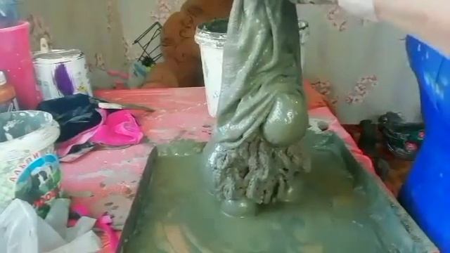 гномы из цемента, своими руками,украшение для сада. смотреть онлайн