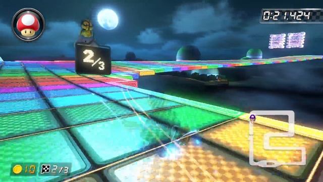 SNES Rainbow Road [200cc] - 1:02.724 - σ . σ (Mario Kart 8 Deluxe World Record) смотреть онлайн
