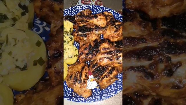 Курица с картофелем на мангале. смотреть онлайн