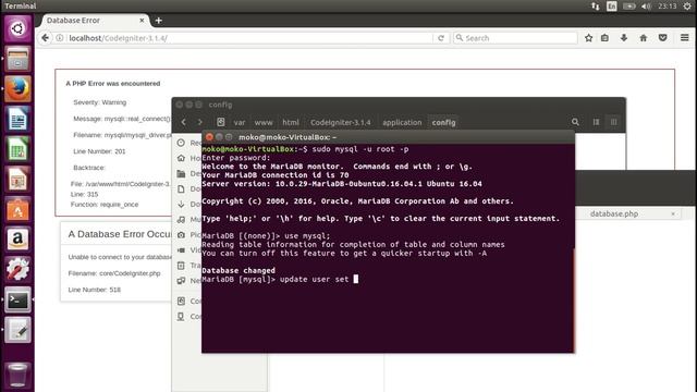 Codeigniter error (ubuntu) - mysqli::real connect: HY000/1698: Access denied user 'root'@'localhost смотреть онлайн