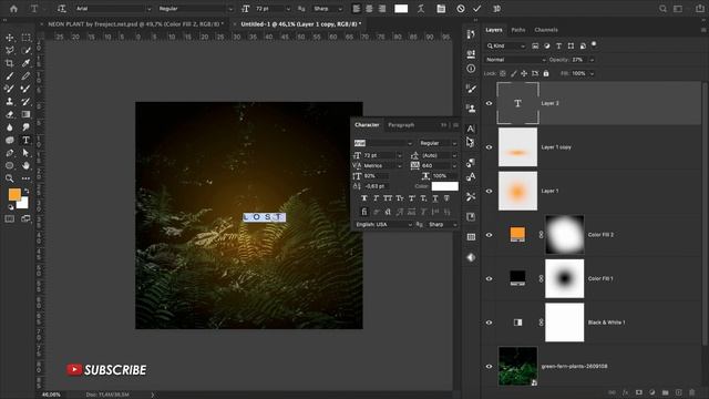 How to Create Realistic Neon Text Effect Manipulation like @postcitizen - Photoshop Tutorials