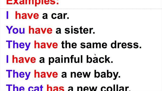 HOW TO USE PRESENT SIMPLE WITH HAVE AN HAS. смотреть онлайн
