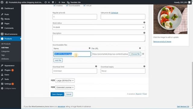 Woocommerce - создание вариативных, загружаемых товаров (фото сток) смотреть онлайн