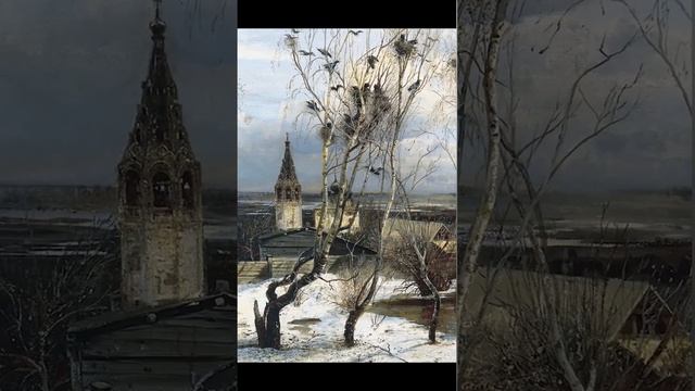 Алексей Саврасов. О чем известная картина «Грачи прилетели»? #живопись #искусство #история смотреть онлайн