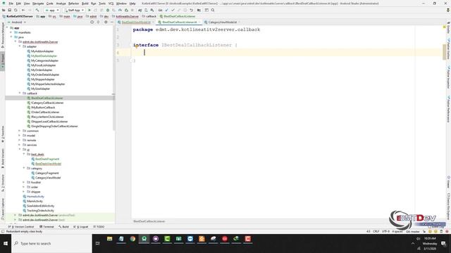 Kotlin Android Tutorial - New Eat It part 73 Server App Load Best Deals смотреть онлайн