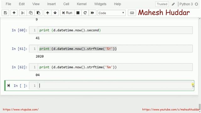 Datetime and Calendar Modules in Python - Python Application Tutorial by Mahesh Huddar смотреть онлайн