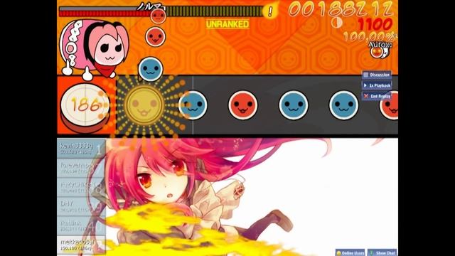 OSU! KOTOKO - Light My Fire (TV Size) - Taiko game смотреть онлайн