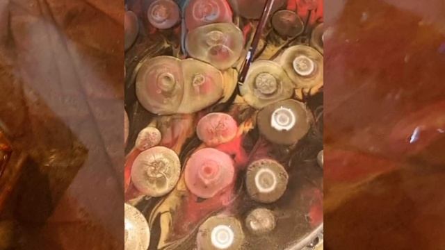 Epoxyart. Заливка круглой подставки эпоксидной смолой с длбавлением силикона смотреть онлайн