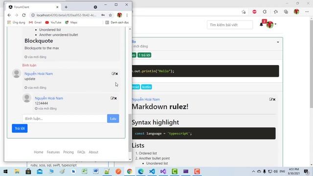 Forum (Angular 12 + .Net Core 5) смотреть онлайн