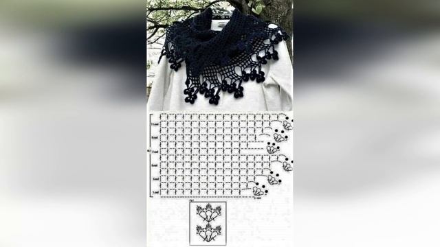 Как связать шарф крючком? Вязание со схемами #crochet смотреть онлайн