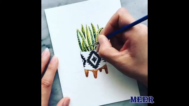 Простые рисунки которые может нарисовать каждый. Уроки рисование акварелью # 11 | Lessons drawing. смотреть онлайн