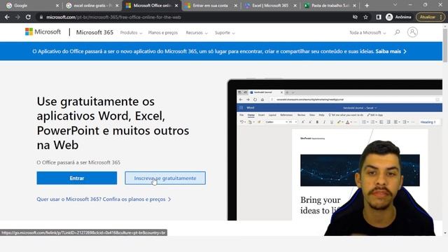 Como usar o Excel online GRATUITAMENTE | 2023 смотреть онлайн