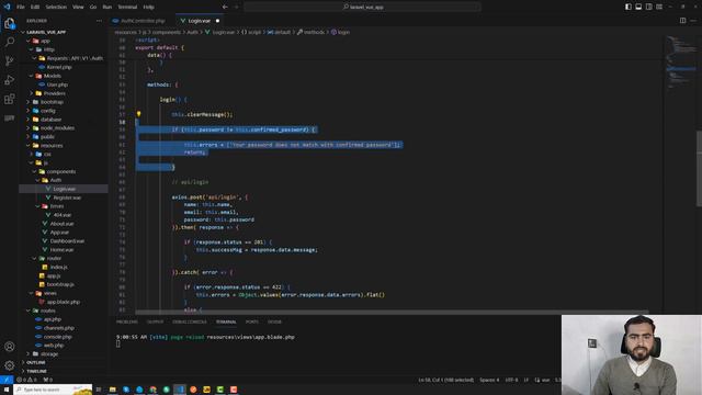 #11 Part-1 Submit Login form on the Laravel API | Add Bootstrap Alert and Fix Navbar issue смотреть онлайн
