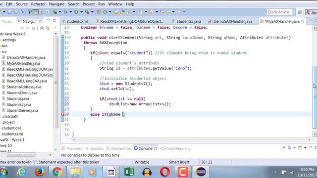XML to Java Mapping using SAX смотреть онлайн