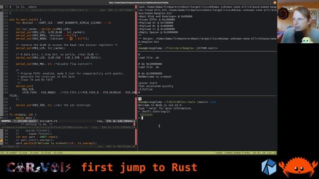 oreboot on VisionFive 1 004: first jump to Rust смотреть онлайн