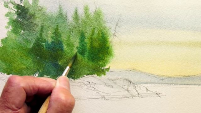 How To Paint Evergreens