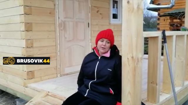 Видеоотзыв бани из проф.бруса 145х145 мм. в с. Кудиново смотреть онлайн