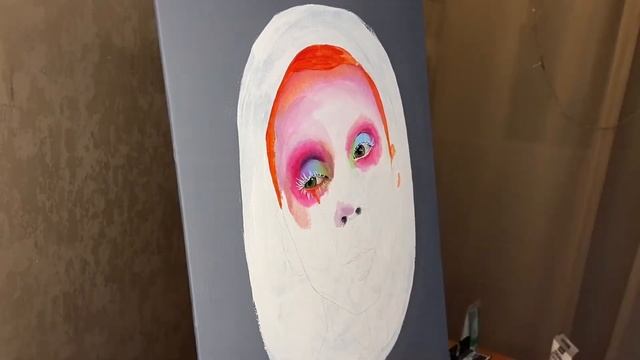 Реалистичный портрет акриловыми красками. Ускоренный процесс рисования. Timelapse. Яркий портрет. смотреть онлайн