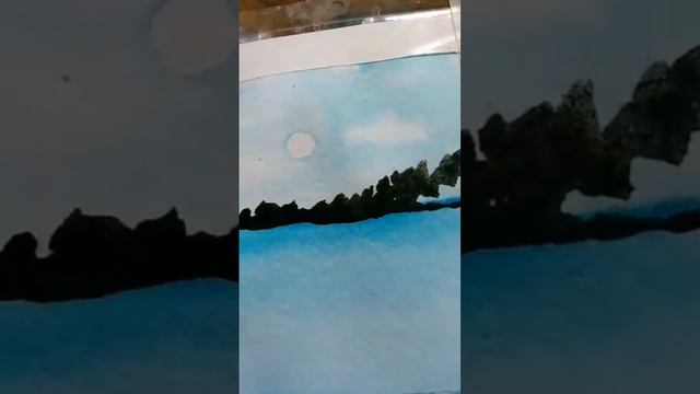 рисуем пейзаж ,, озеро и лес " смотреть онлайн