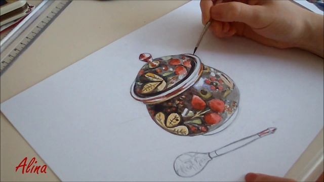 живопись, акварель, хохлома смотреть онлайн