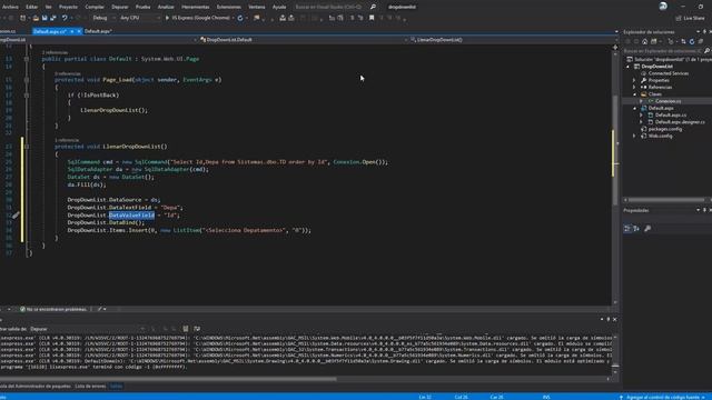 Llenar DropDownList con consulta SQL Asp.NET y C# смотреть онлайн