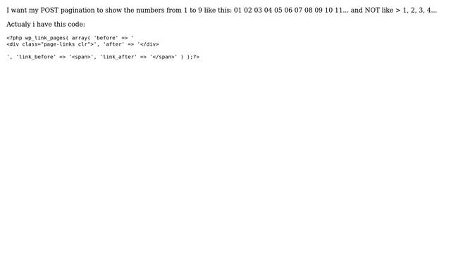 Wordpress: How to add a zero before numbers in WordPress Post Pagination? смотреть онлайн