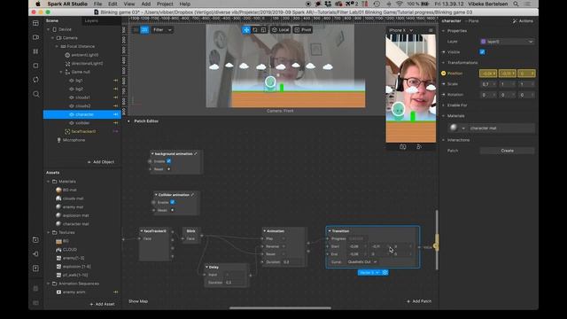 Complete Blinking Game tutorial for Spark AR. Part 3 Character Animation смотреть онлайн